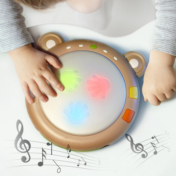 Musical Drum Bear Shaped - Brown