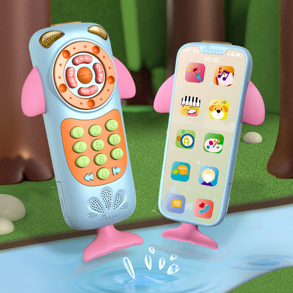 2 in 1 back to back Whale Touch Screen Mobile Phone Toy