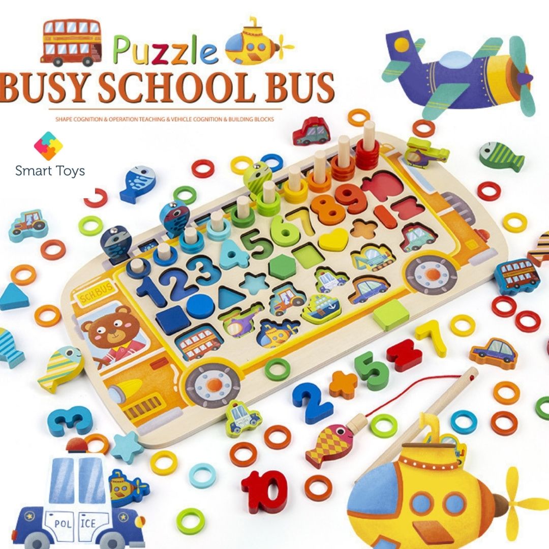Busy School Bus Puzzle