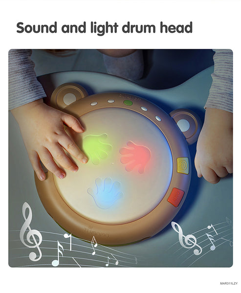 Musical Drum Bear Shaped - Brown