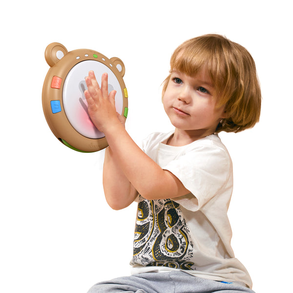 Musical Drum Bear Shaped - Brown