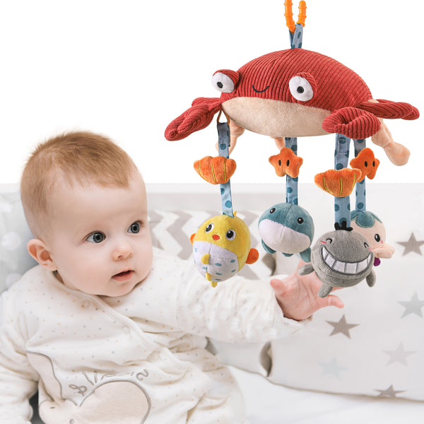 Plush Crab & Sea Animals Hanging Soft Toy Set