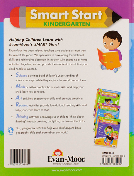 Evan Moor SMART Start Pre K, K & Grade 1