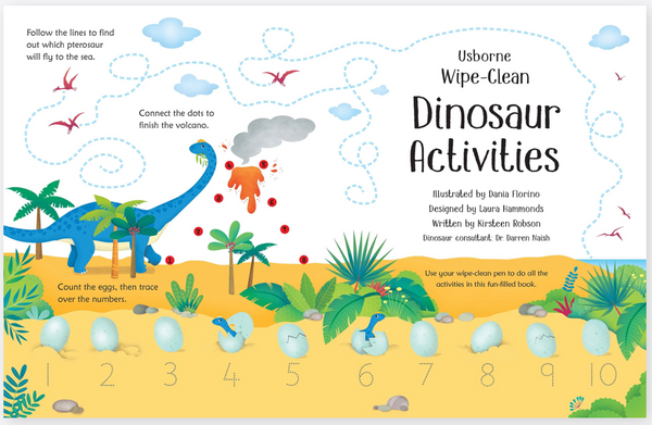 Usborne Wipe-Clean Activity Books with Erasable Marker