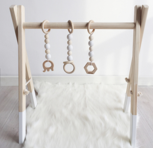 Wooden Baby Gym w/ Accessories