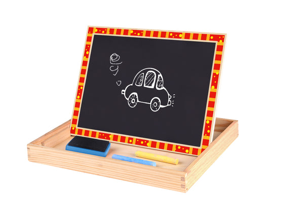 Magnetic Puzzle Farm w/ White Board & Chalk Board