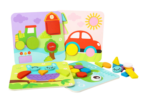 4 in 1 Chunky Wooden Shape Puzzle