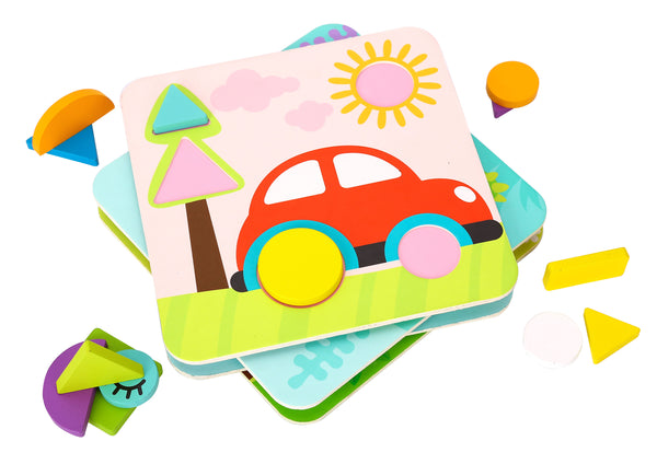 4 in 1 Chunky Wooden Shape Puzzle