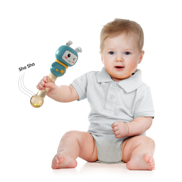 Musical Baby Bunny Rattle Toy with light and sound
