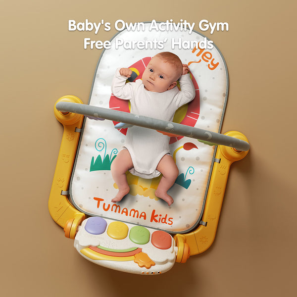 Musical Activity Play Gym  with Rattle Bluetooth, Lights & Sound - Lion