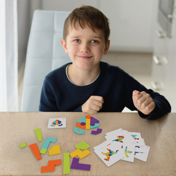 Colorful Block Buddies Tangram