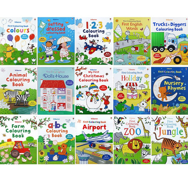 Usborne Colouring Book with Stickers