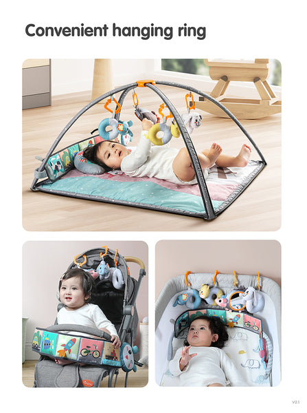 Crib Toys Set Colored Hanging Toys & Soft Cloth Books