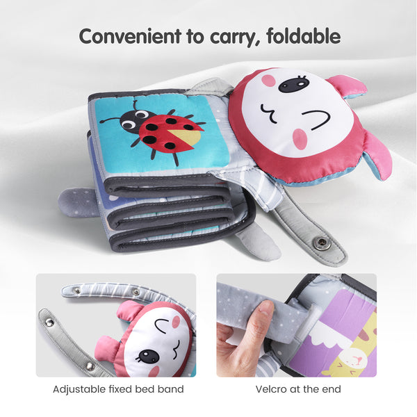 Crib Toys Set Colored Hanging Toys & Soft Cloth Books