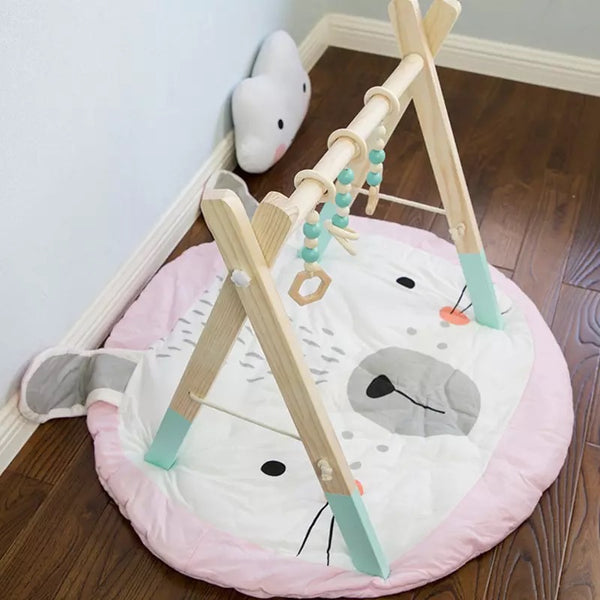 Wooden Baby Gym w/ Accessories