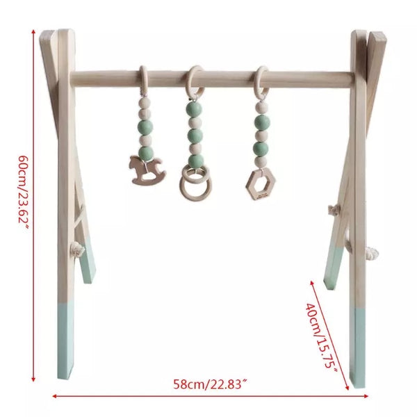 Wooden Baby Gym w/ Accessories