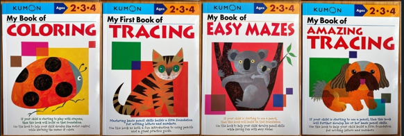 Kumon Workbooks Ages 2,3,4 (4 in a Set)