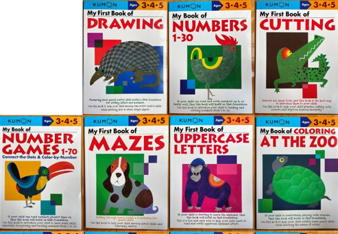 Kumon Workbooks Ages 3,4,5 (7 in a Set)