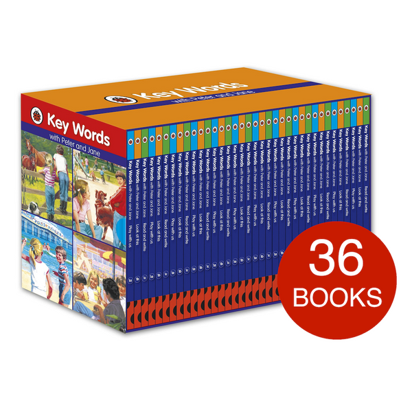 Ladybird Key Words with Peter and Jane Boxed Set (36 Books) Hard Cover