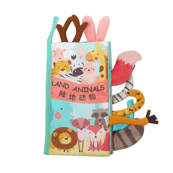 Animal Tail Baby Soft Cloth Books