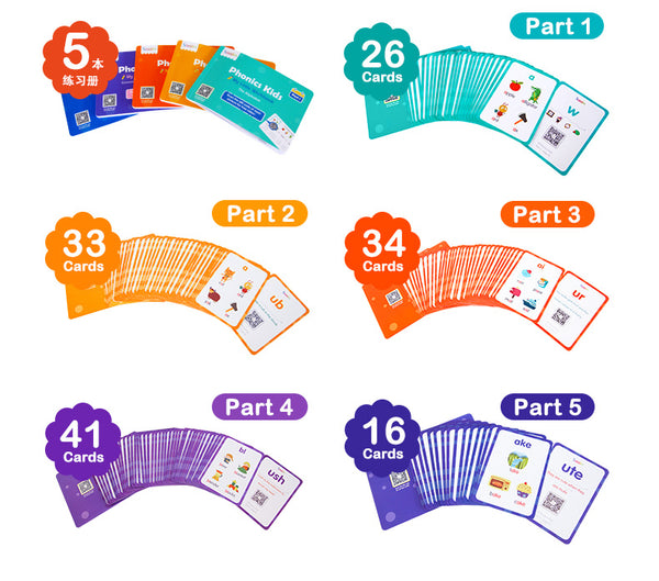 Phonics Kids Flash Cards & Workbooks