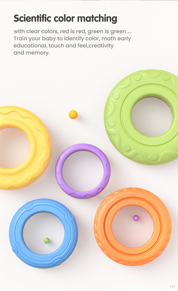 Baby Colorful Stacking Ring Tower with Light & Sound