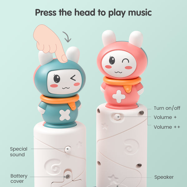 Baby Colorful Stacking Ring Tower with Light & Sound