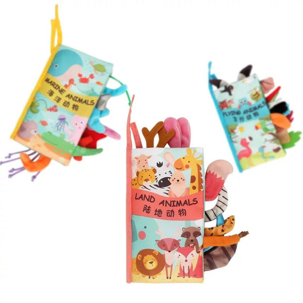 Animal Tail Baby Soft Cloth Books