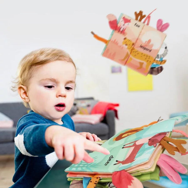 Animal Tail Baby Soft Cloth Books