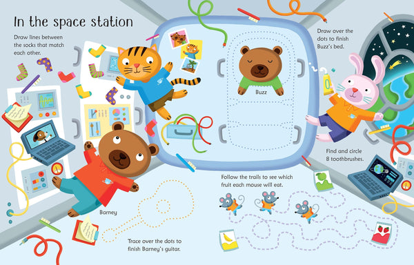 Usborne Wipe-Clean Activity Books with Erasable Marker