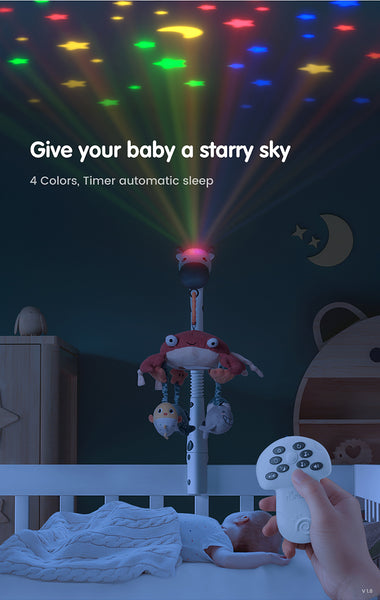 Remote Control Giraffe Crib Mobile with Light Projection & Music