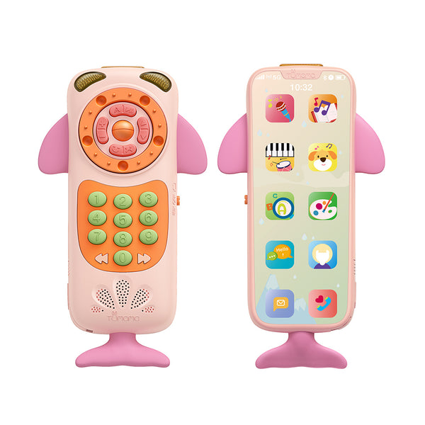 2 in 1 back to back Whale Touch Screen Mobile Phone Toy
