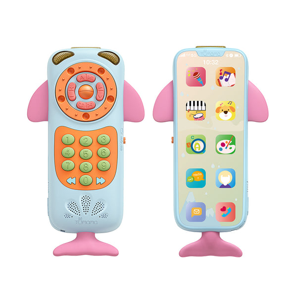 2 in 1 back to back Whale Touch Screen Mobile Phone Toy