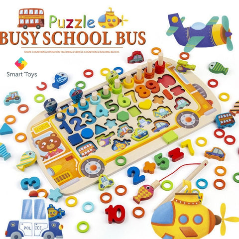 Busy School Bus Puzzle