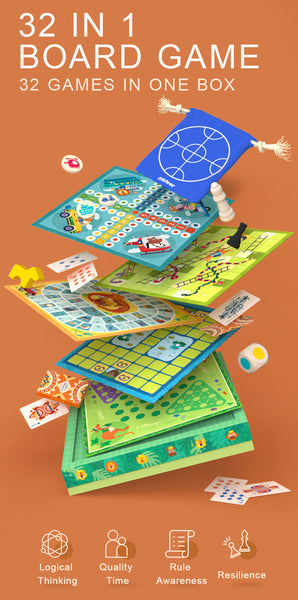 32 in 1 Classic Board Games