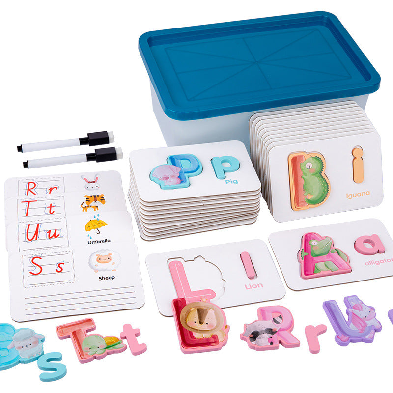 Wooden Alphabet Letter, Learning Cards & Animal Puzzle – Smart Toys PH