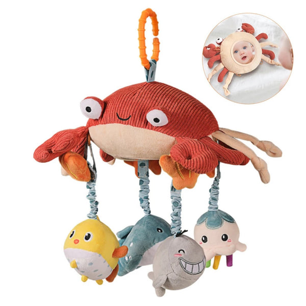 Plush Crab & Sea Animals Hanging Soft Toy Set