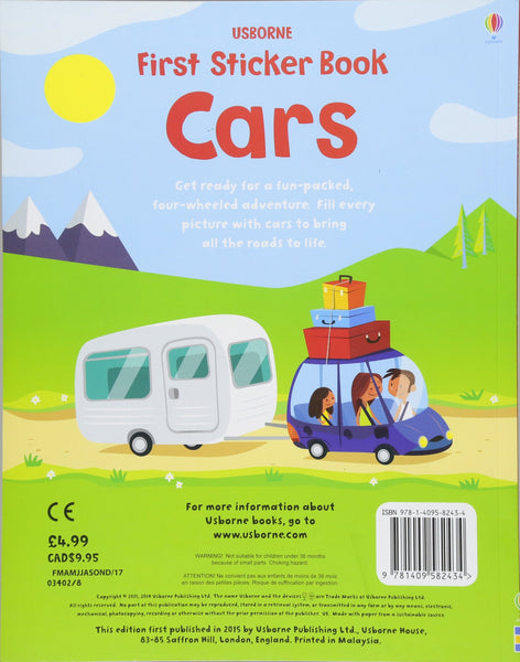 Usborne First Sticker Book - Cars