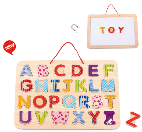 Magnetic Alphabet Puzzle with white board