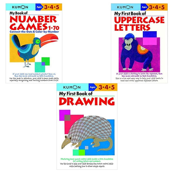Kumon Workbooks Ages 3,4,5 (3 in a Set)