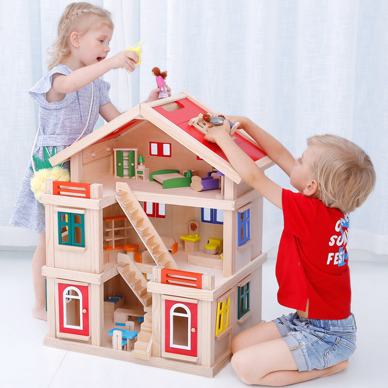 Wooden Doll House Mansion