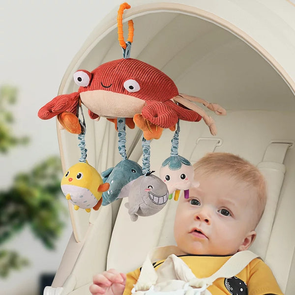 Giraffe Crib Musical Mobile & Projector with Marine Soft Hanging Toys
