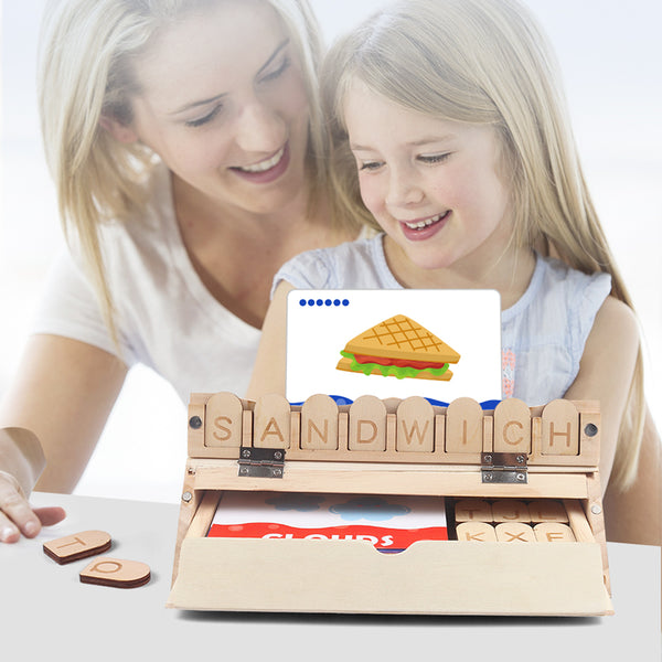 Alphabet Cognitive Spelling Game with Wooden Storage