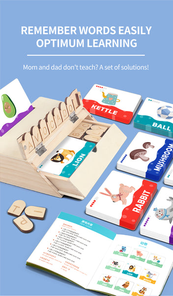 Alphabet Cognitive Spelling Game with Wooden Storage