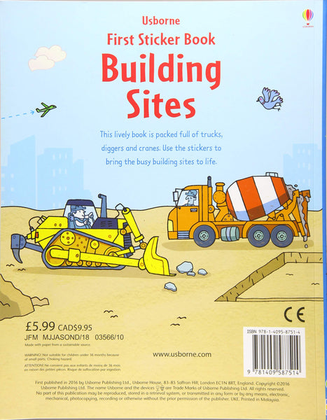 Usborne First Sticker Book - Building Sites