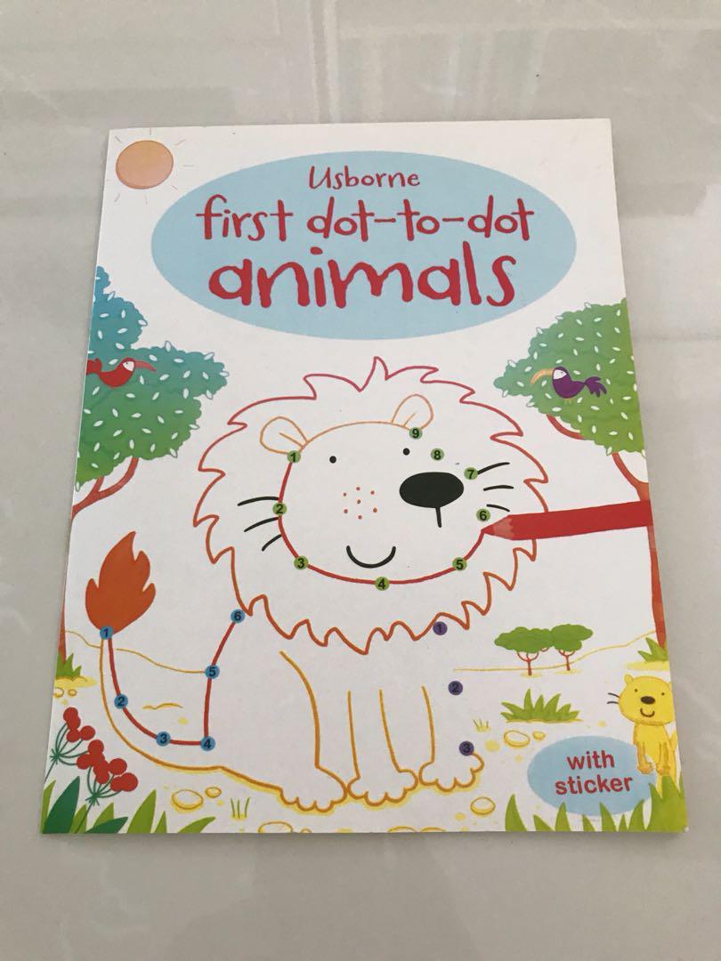 Usborne First Dot To Dot Colouring Book with Stickers