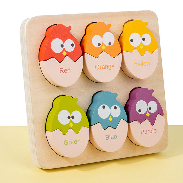 Cognitive Shape Color Chick & Egg Wooden Matching Toy