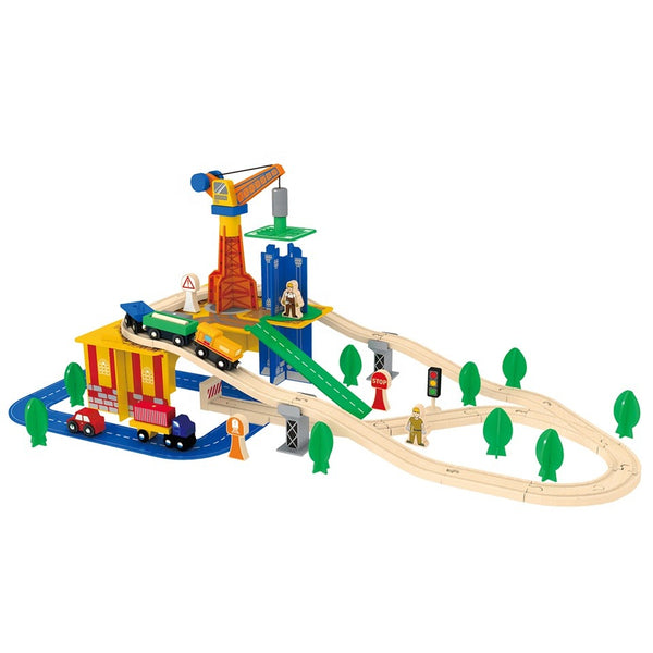 Wooden Construction Train Set