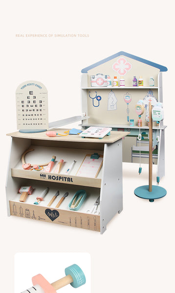 Wooden Pretend Hospital Doctor Set
