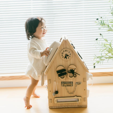 Montessori Wooden Busy House